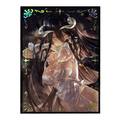 60PCS Holographic Anime Card Sleeves for MTG 67×92mm Top Loading Board Game Card Protector Compatible with TCG/PTCG/PKM