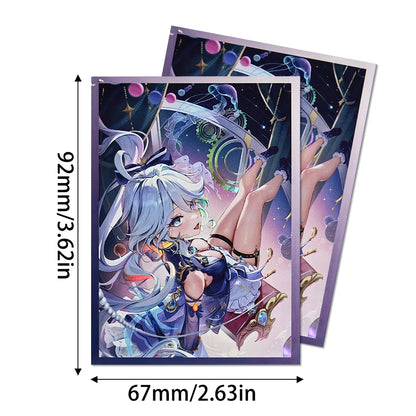 60PCS 67x92mm Holographic Anime Card Sleeves for MTG Card Top Loading Board Game Inner Card Protector for TCG/PTCG Cards
