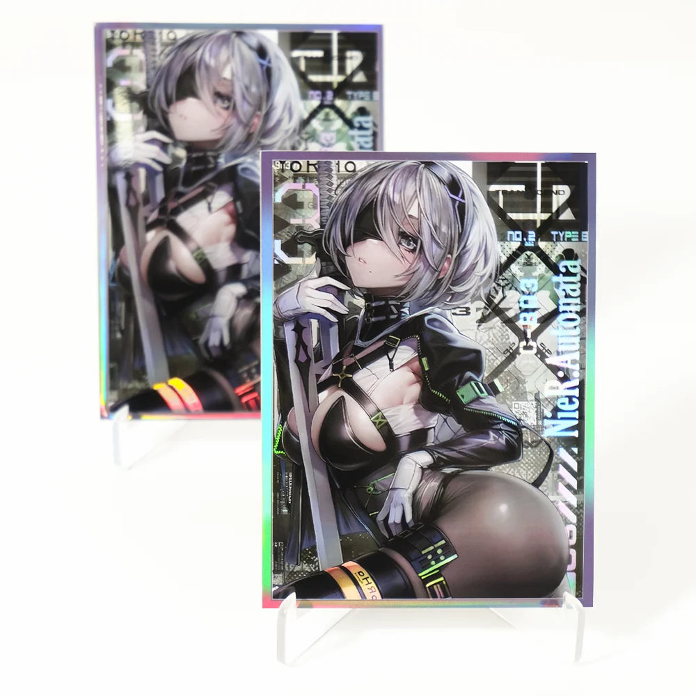 60PCS 67x92mm Holographic Laser High Quality Anime Card Sleeves for MGT Trading Card Protector Card Cover for PTCG Game Cards