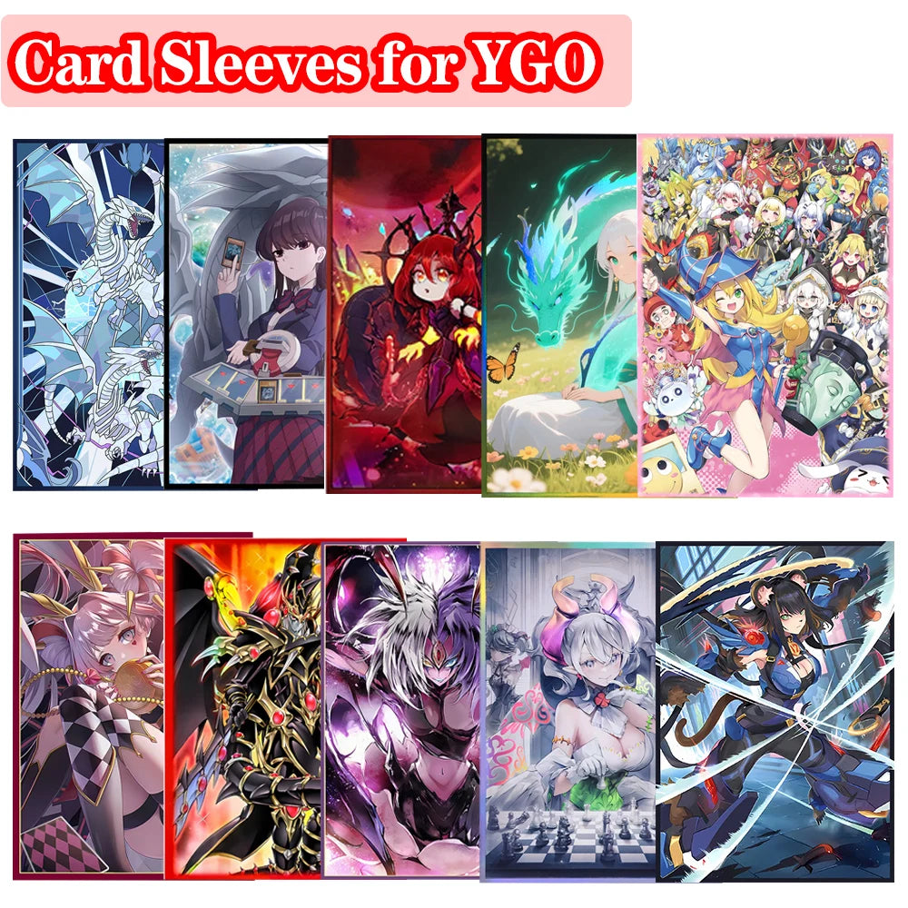 50PCS 63x90mm 16 Styles Anime Card Sleeve for YGO Game Cards Collection Player's Favorite Cartoon Sleeves Year-end Special Offer