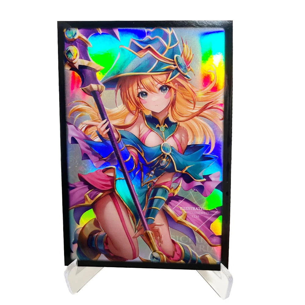 63x90mm 50PCS laser Illustration Anime Card Sleeves Trading Card Sleeves Japanese Card Protector for YGO Game Cards