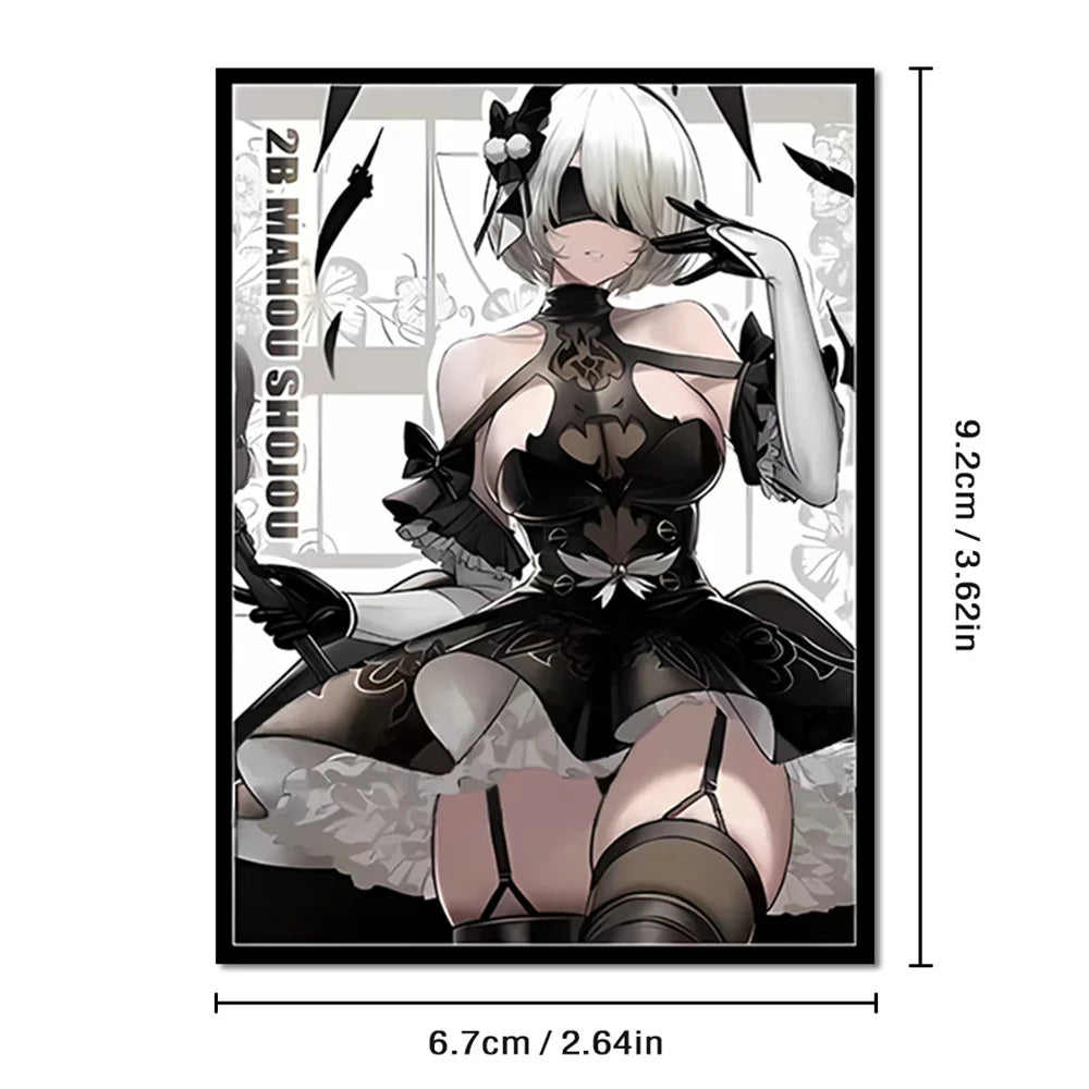 60 PCS Art Anime Card Sleeves for MTG, 67×92mm Top Loading Board Game Inner Card Protector for TCG/PTCG/PKM(Hito Kawashima)