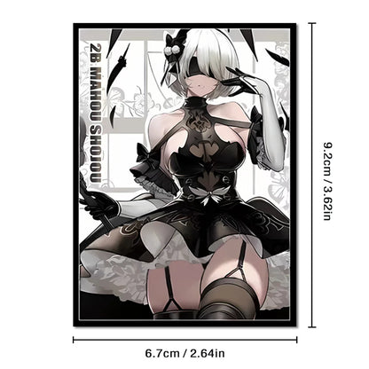 60 PCS Art Anime Card Sleeves for MTG, 67×92mm Top Loading Board Game Inner Card Protector for TCG/PTCG/PKM(Hito Kawashima)