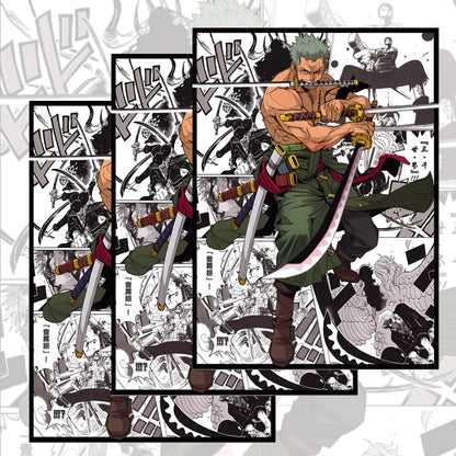 60PCS 66x91mm One Piece Anime Card Sleeves Illustration Outer Protector Shield Card Cover for  PTCG/TCG Board Games Trading Card