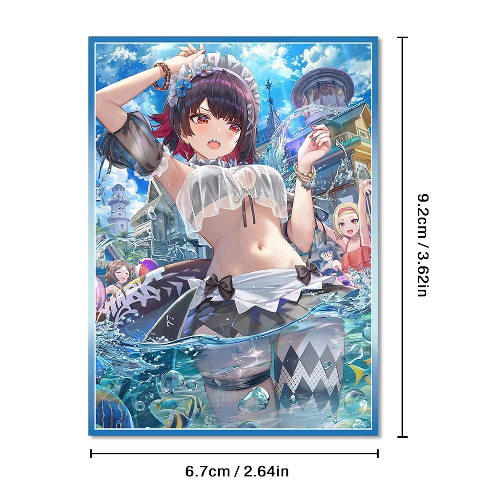 60 PCS 67X92mm Standard Size foil Cartoon Anime Art Board Game Card Sleeves for PTCG/MGT/TCG Game Trading Card