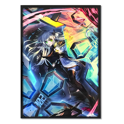 63x90mm 50PCS Holographic Laser Illustration Anime Card Sleeves Trading Card Sleeves Japanese Card Protector for YGO Game Cards