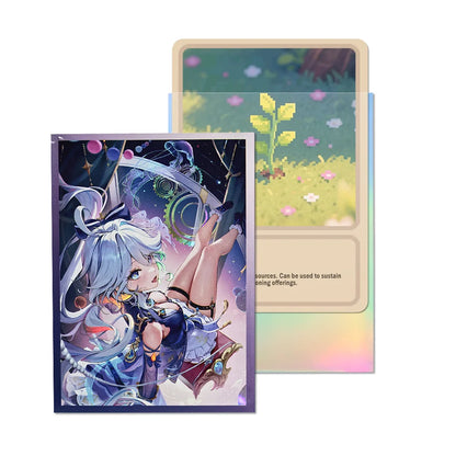 60PCS 67x92mm Holographic Anime Card Sleeves for MTG Card Top Loading Board Game Inner Card Protector for TCG/PTCG Cards