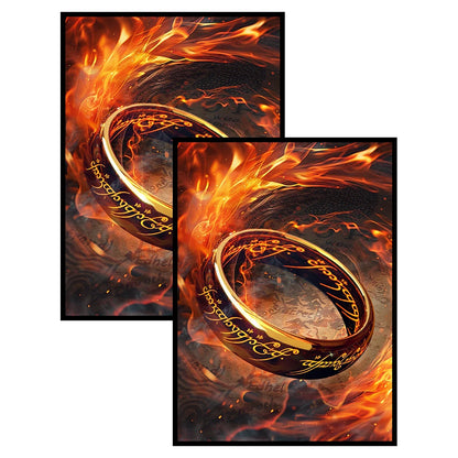 60PCS Foil Magic Ring Style Card Sleeves for PTCG / Trading Card PKM Protector 66x91mm Collect Game Card Protector