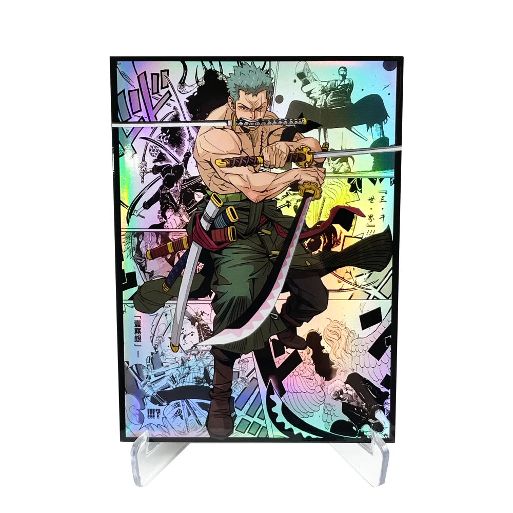 60PCS 66x91mm One Piece Anime Card Sleeves Illustration Outer Protector Shield Card Cover for  PTCG/TCG Board Games Trading Card