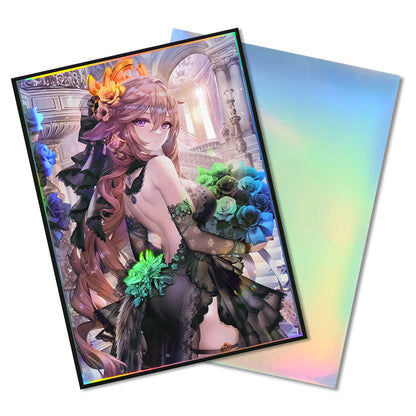 60PCS 67x92mm Holographic Character Protective Sleeves Cartoon Deck Shield Card Cover for MGT/PTCG Game Cards