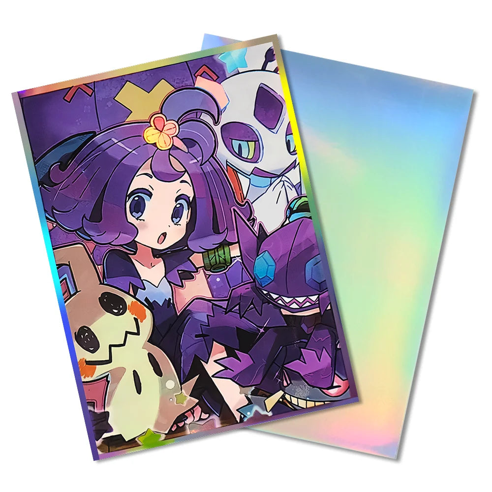 60PCS 67X92mm Asailuola Anime Card Sleeves for MTG/PKM Trading Card Protector Board Game Card Protector Photocard Sleeves