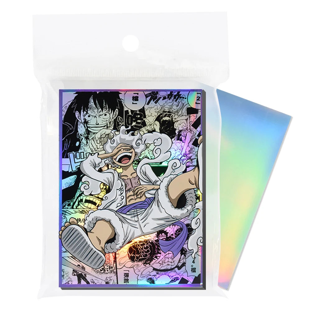 60PCS OPCG Luffy  Laser Anime Card Sleeves for PTCG MGT  Table Games Trading Card Protector 66x91mm Anime One Piece