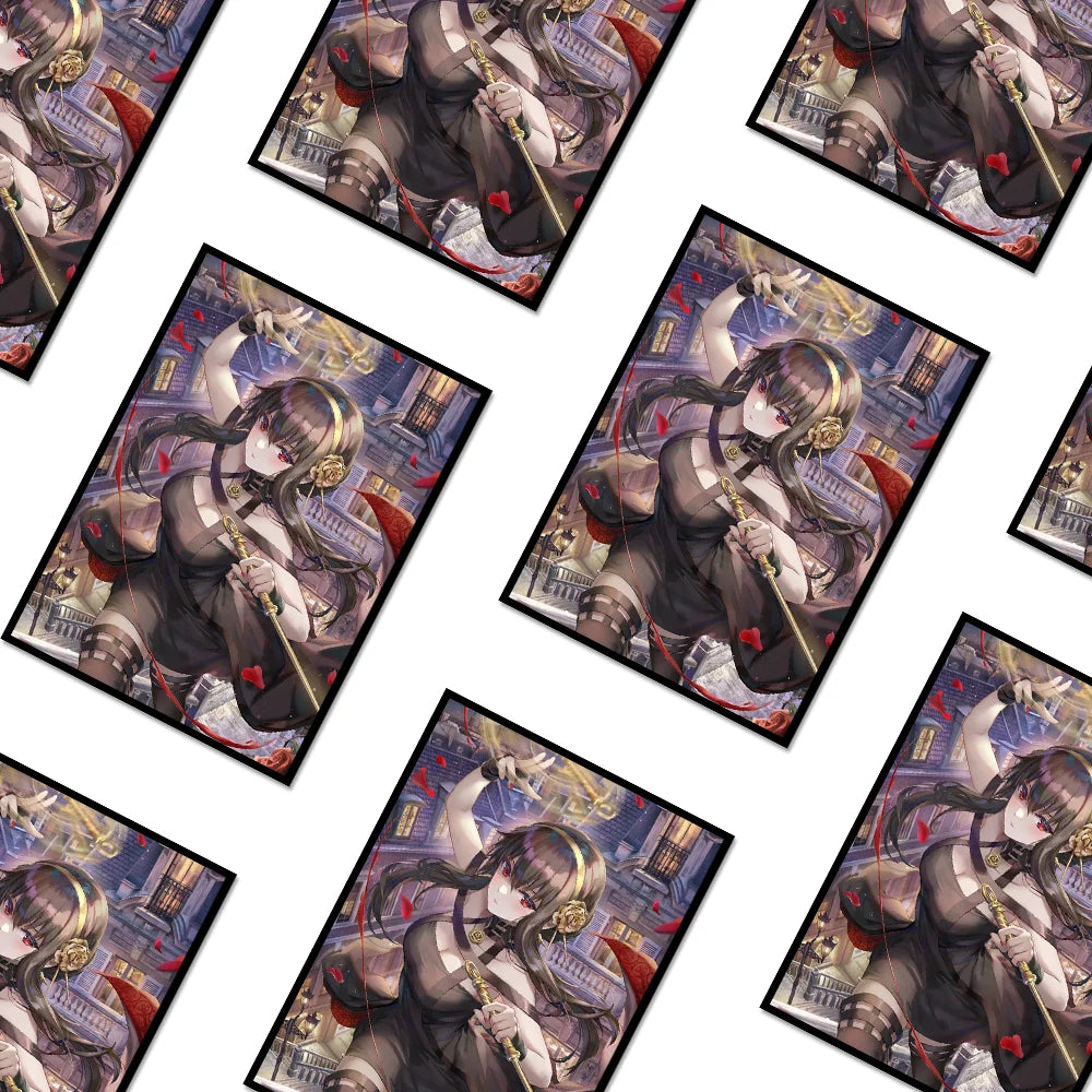 67×92mm 60PCS Standard Size Art Card Sleeves Anime Board Game Card Protector Cards Shield Double Card Cover for MGT/TCG Card