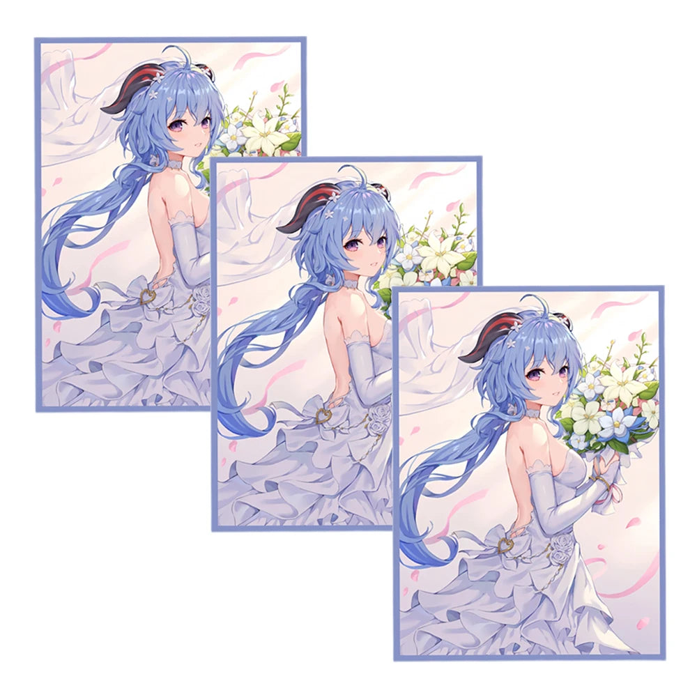 60PCS 67x92mm Anime Card Sleeves Board Game Cards Protector Cards Shield Double Card Cover for PTCG/PKM/MGT WS Trading Cards