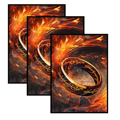 60PCS Foil Magic Ring Style Card Sleeves for PTCG / Trading Card PKM Protector 66x91mm Collect Game Card Protector
