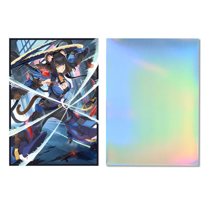 50PCS 63×90mm Flashing Cartoon Japanese Size Anime Card Sleeves Card Protector for YGO Top Loading Board Game Card