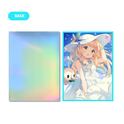 60PCS 67x92mm Holographic Anime Card Sleeves for MGT Card Top Loading Board Game Inner Card Protector for TCG/PTCG Cards