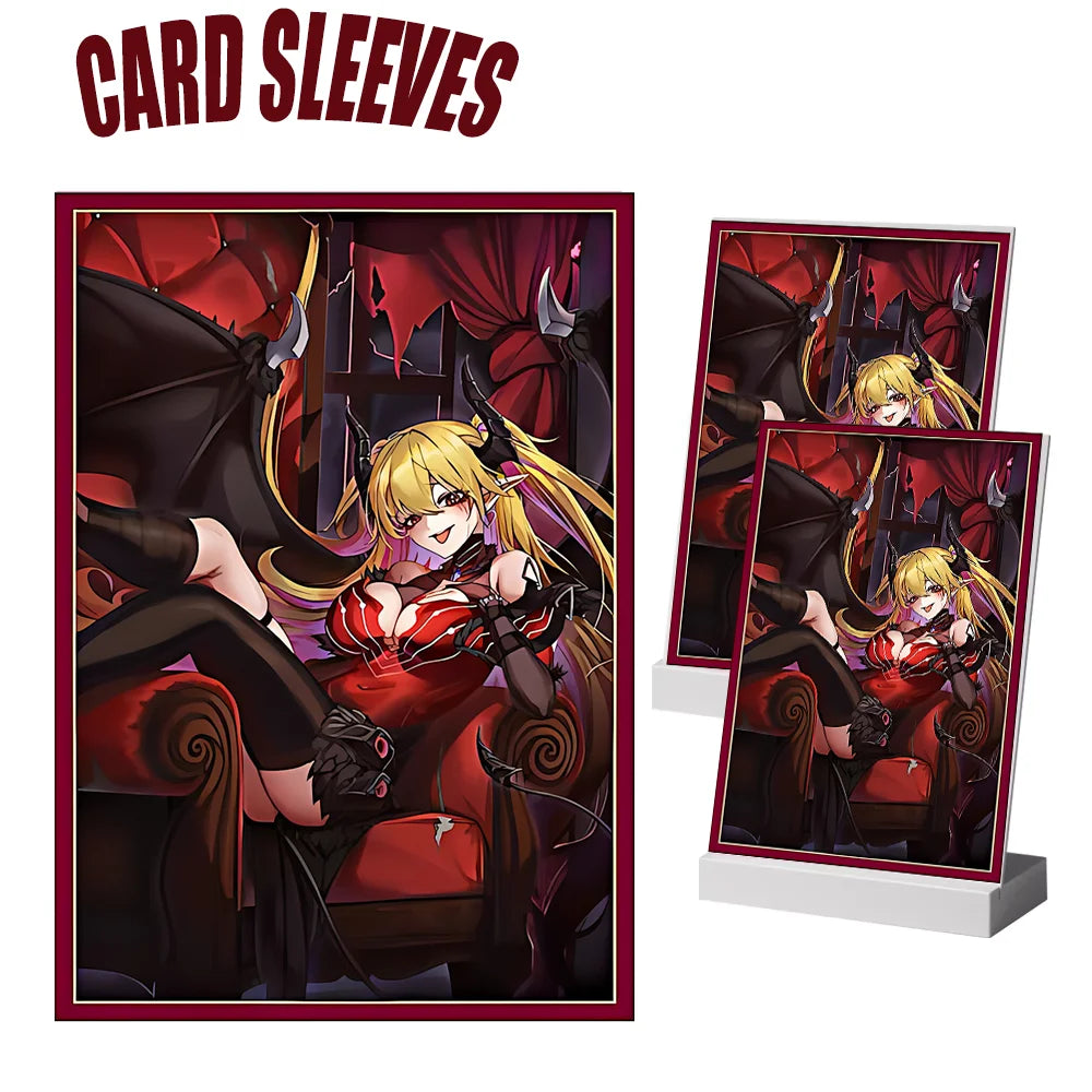 50PCS Anime Card Sleeves 63x90mm Shining Game Cards Lacrima the Scarlet Sorrow Card Sleeves YGO Collectible