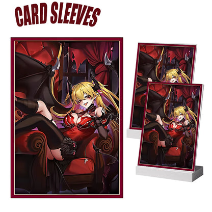 50PCS Anime Card Sleeves 63x90mm Shining Game Cards Lacrima the Scarlet Sorrow Card Sleeves YGO Collectible
