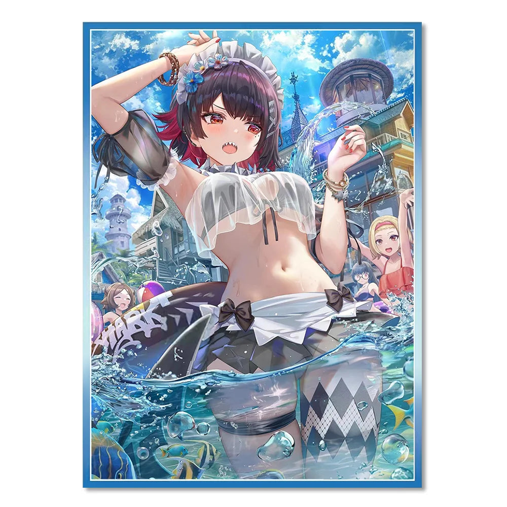 60 PCS 67X92mm Standard Size foil Cartoon Anime Art Board Game Card Sleeves for PTCG/MGT/TCG Game Trading Card