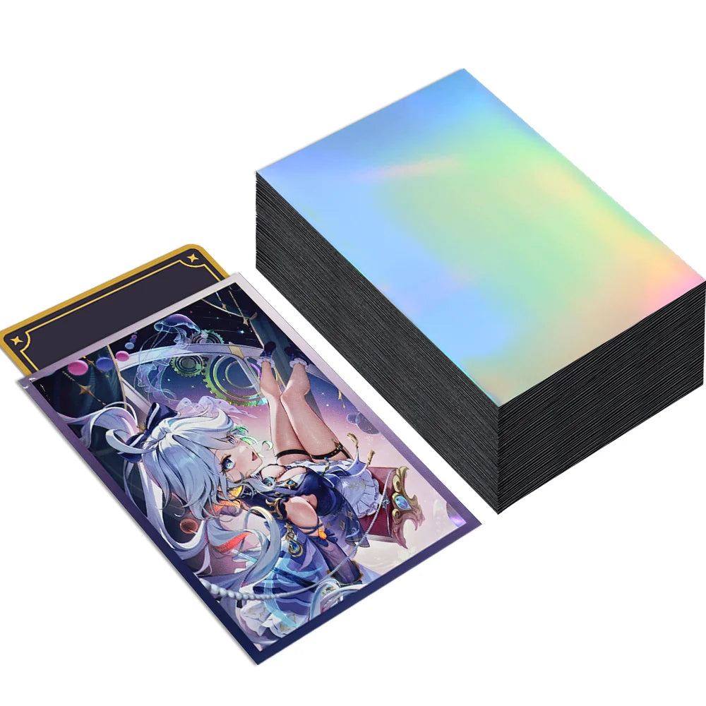 60PCS 67x92mm Holographic Anime Card Sleeves for MTG Card Top Loading Board Game Inner Card Protector for TCG/PTCG Cards