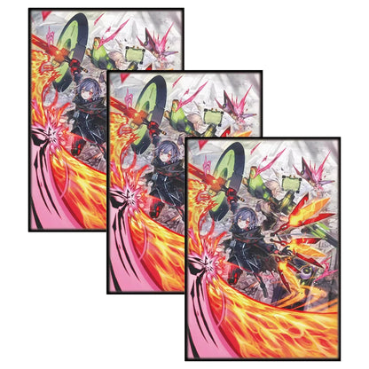 50PCS 63X90mm Holographic Anime Card Sleeves Japanese Size Cartoon Trading Card Protector for YGO Card