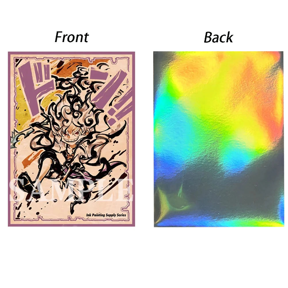60pcs 67x92mm 5 Styles of Laser Holographic Anime Trading Card Sleeves Board Game Card Sleeves for MTG/PTCG Card Games