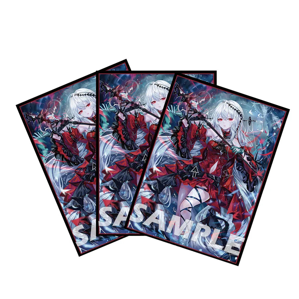 60PCS 67×92mm Silver Bottom Anime Card Sleeves Cartoon Character Printing Deck Protector for MGT/PTCG Game Cards Excellent Gift