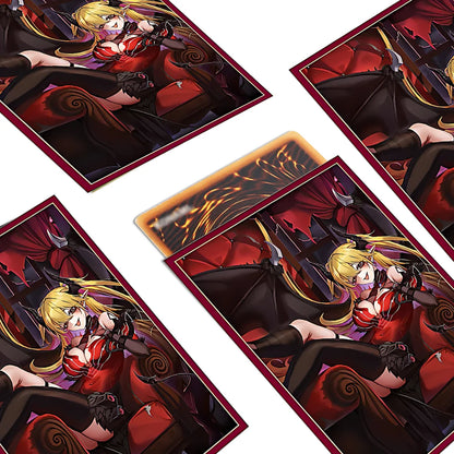50PCS Anime Card Sleeves 63x90mm Shining Game Cards Lacrima the Scarlet Sorrow Card Sleeves YGO Collectible