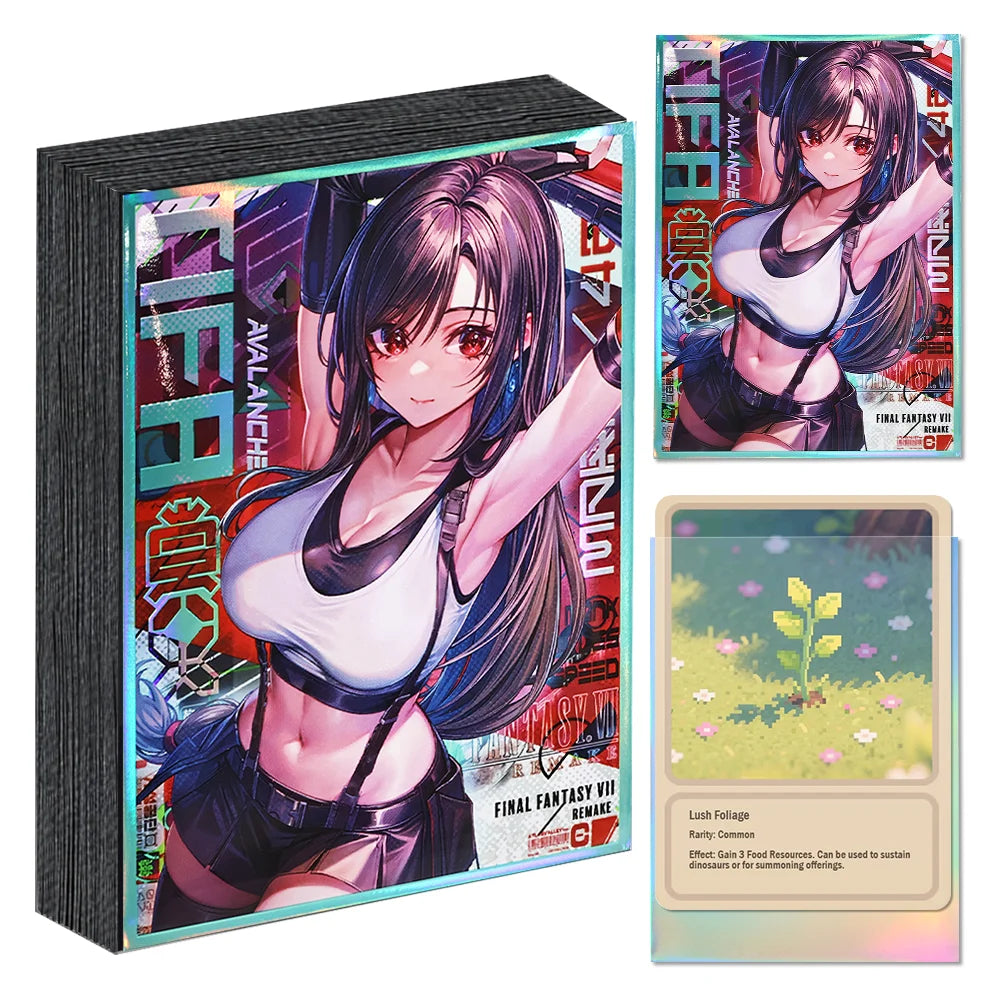 60PCS 67x92mm Holographic Anime Card Sleeves for MGT Card Top Loading Board Game Inner Card Protector for TCG/PTCG Cards