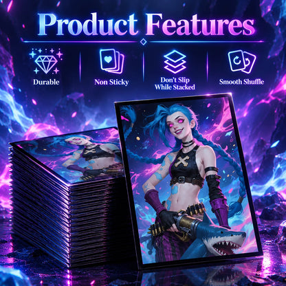 60PCS Standard Size Anime Art Card Sleeves 66x91mm Matte Trading Card Protectors for MTG /PKM/TCG Board Game Cards