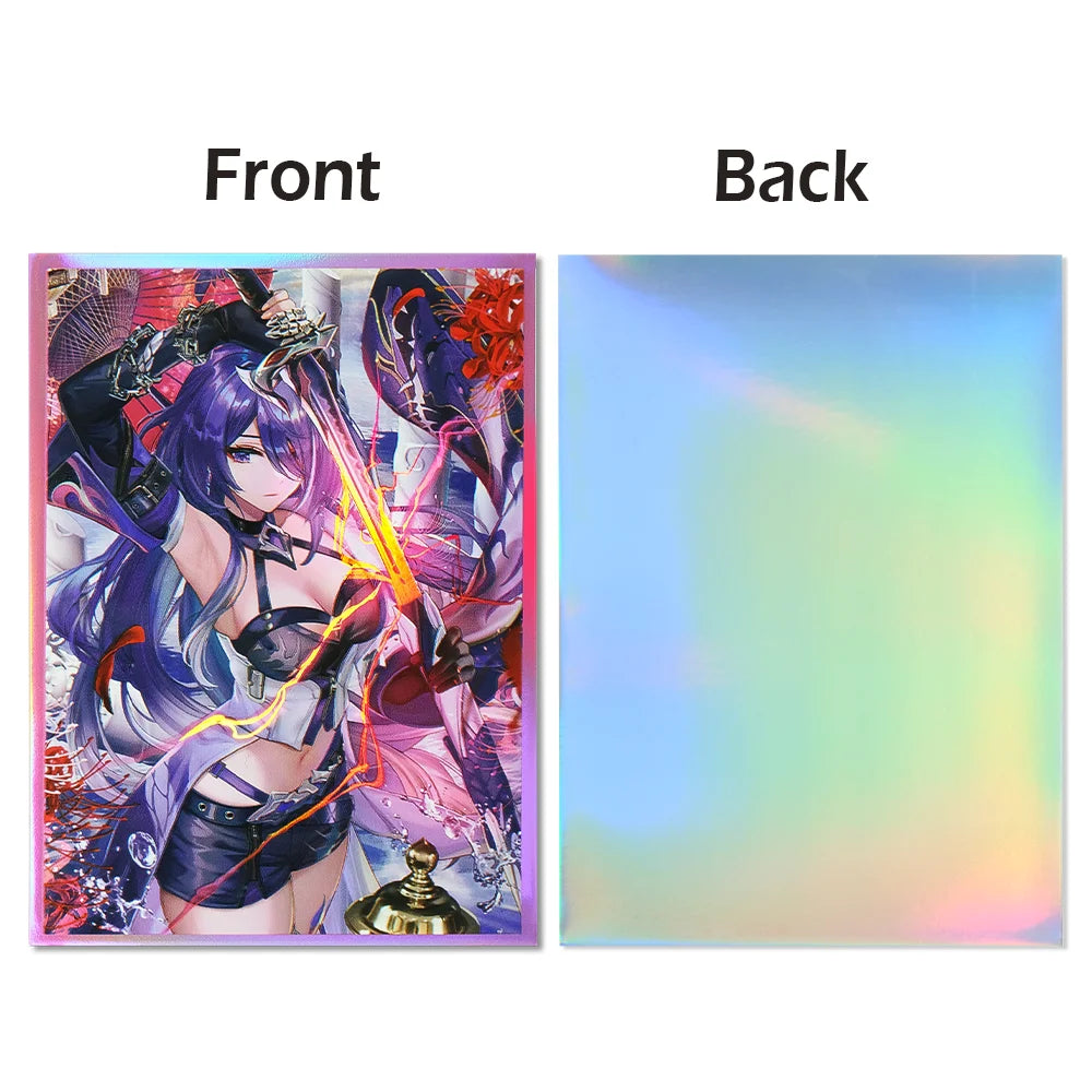 60PCS 67x92mm Standard Size Laser Anime Card Sleeves Cartoon Character Printing Deck Protector for MTG/PTCG Game Cards