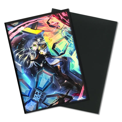 63x90mm 50PCS Holographic Laser Illustration Anime Card Sleeves Trading Card Sleeves Japanese Card Protector for YGO Game Cards