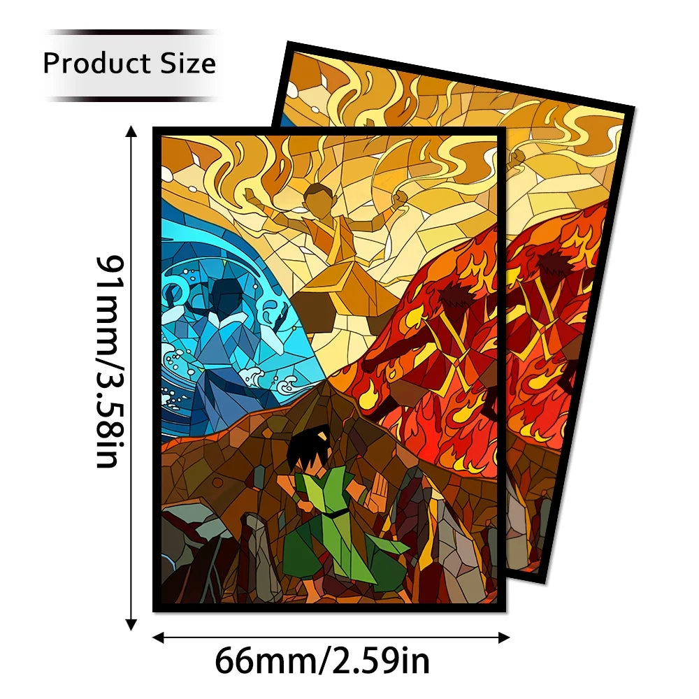 60PCS 66X91mm 4 Styles Standard Size Printing Anime Card Sleeves for MGT Board Game Trading Card The Best Gift for Collector