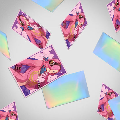 60 PCS 67X92mm Holographic Standard Size Art MGT Card Sleeves Anime TCG Game Top Loading Board Game Trading Card Protector