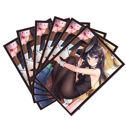 60PCS 67x92mm Anime Card Sleeves Board Game Cards Protector Cards Shield Double Card Cover for PTCG/PKM/MGT WS Trading Cards
