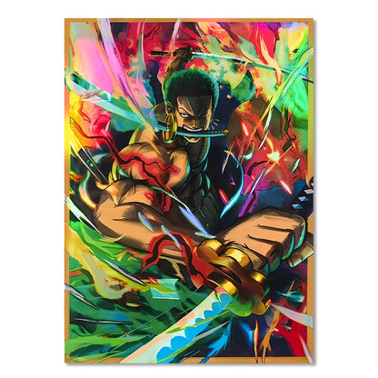 60PCS 67x92mm Standard Size Holographic Anime Card Sleeves Perfect Fit OPCG/MGT Card Trading Card Protectors for PTCG