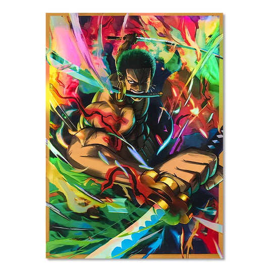 60PCS 67x92mm Standard Size Holographic Anime Card Sleeves Perfect Fit OPCG/MGT Card Trading Card Protectors for PTCG