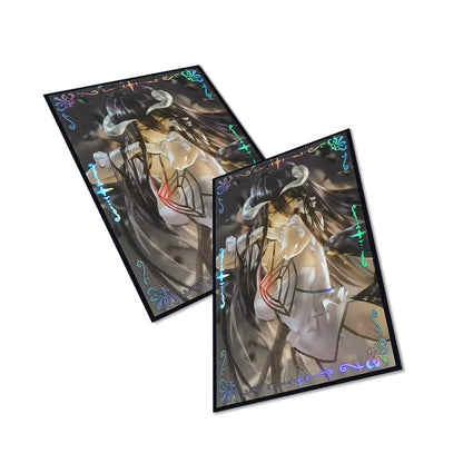 60PCS Holographic Anime Card Sleeves for MTG 67×92mm Top Loading Board Game Card Protector Compatible with TCG/PTCG/PKM