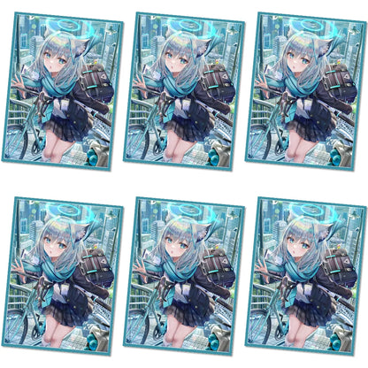 60PCS 67x92mm Laser Anime Cartoon Card Sleeves Board Game Cards Protector Cards Shield Card Cover for TCG/MGT Trading Cards