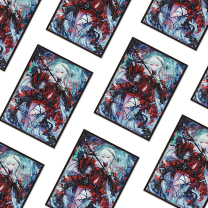 60PCS 67×92mm Silver Bottom Anime Card Sleeves Cartoon Character Printing Deck Protector for MGT/PTCG Game Cards Excellent Gift