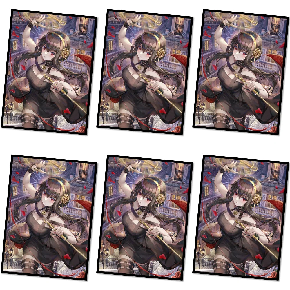67×92mm 60PCS Standard Size Art Card Sleeves Anime Board Game Card Protector Cards Shield Double Card Cover for MGT/TCG Card