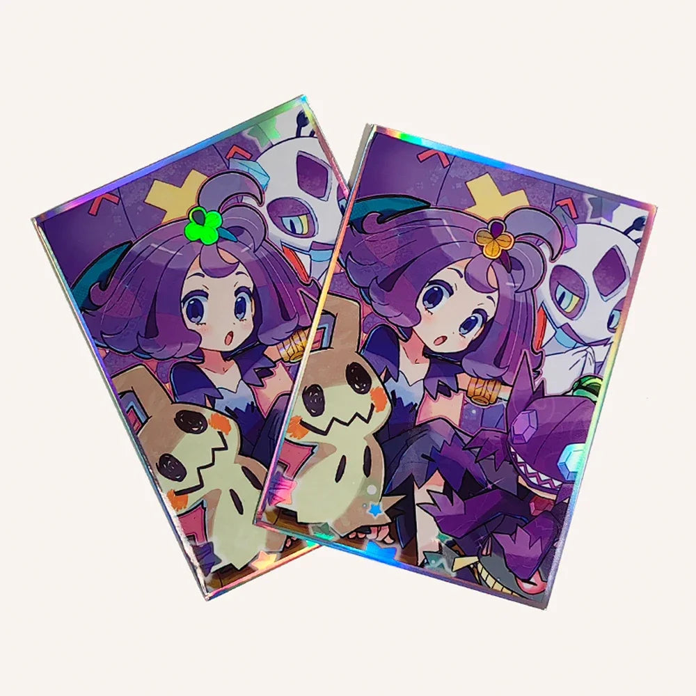 60PCS 67X92mm Asailuola Anime Card Sleeves for MTG/PKM Trading Card Protector Board Game Card Protector Photocard Sleeves