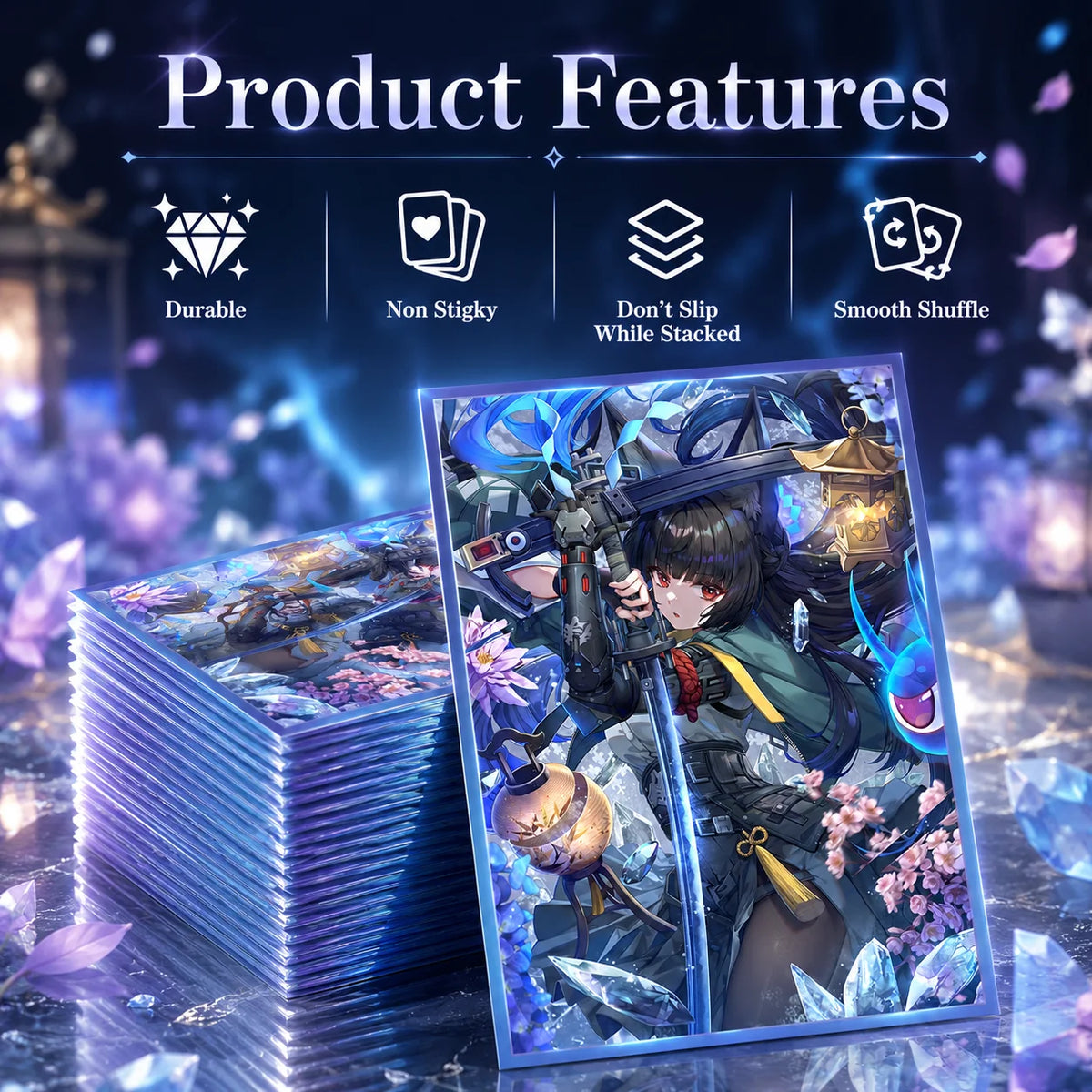 67x92mm Cartoon Card Protective Sleeves Holographic Trading Card Sleeves Board Game Card protector for MGT Card Games