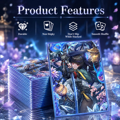 67x92mm Cartoon Card Protective Sleeves Holographic Trading Card Sleeves Board Game Card protector for MGT Card Games