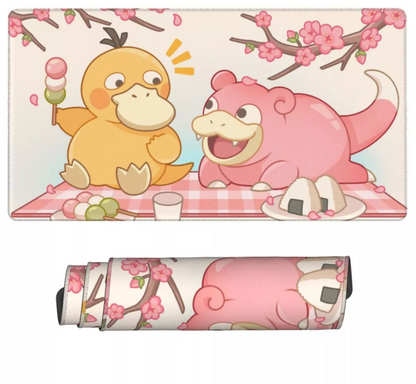 Psyduck Slowpoke Board Game Pokemon Playmat Card Game TCG CCG Deskmat Mousepad