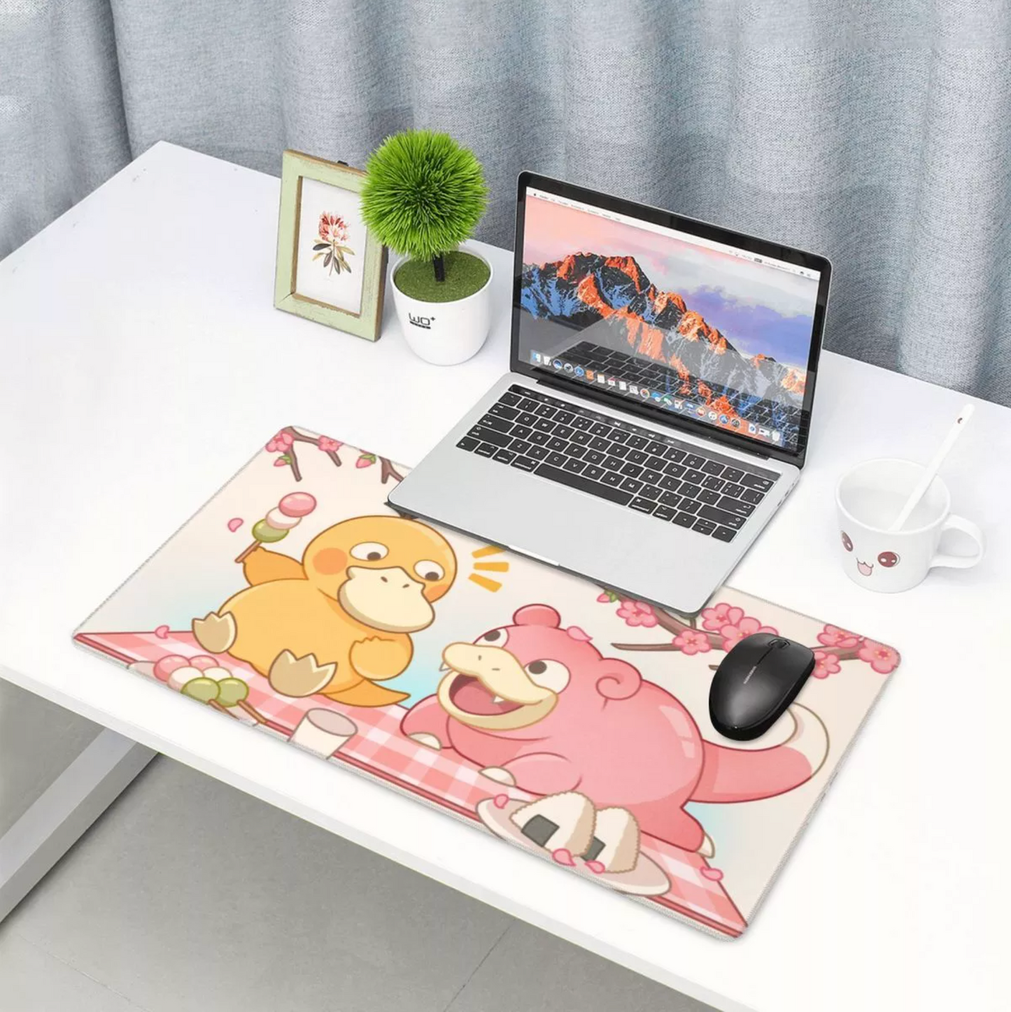 Psyduck Slowpoke Board Game Pokemon Playmat Card Game TCG CCG Deskmat Mousepad