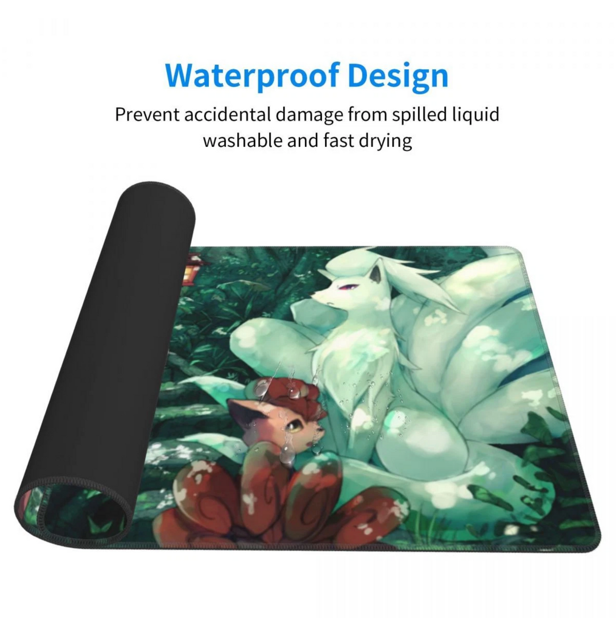 Ninetales Vulpix Board Trading Card Game Pokemon Table Playmat TCG CCG Deskmat Mousepad