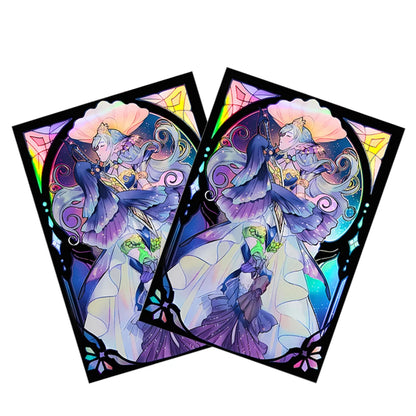 50PCS Holographic Anime Card Sleeve Protector for YGO Mini Photo Card Protector 63x90mm Best Gift