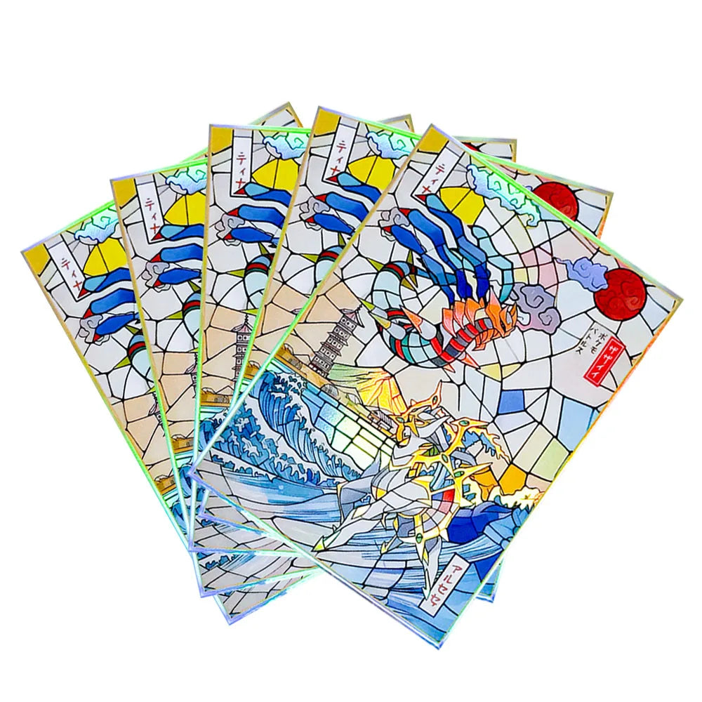 50PCS 66x91mm Anime Card Sleeves Illustration Outer Protector Shield Card Cover for  PTCG/TCG/WS/MGT Board Games Trading Card